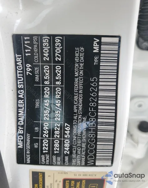 2012 Mercedes-Benz Glk 350 4Matic из США, поврежденный, VIN WDCGG8HB8CF826265